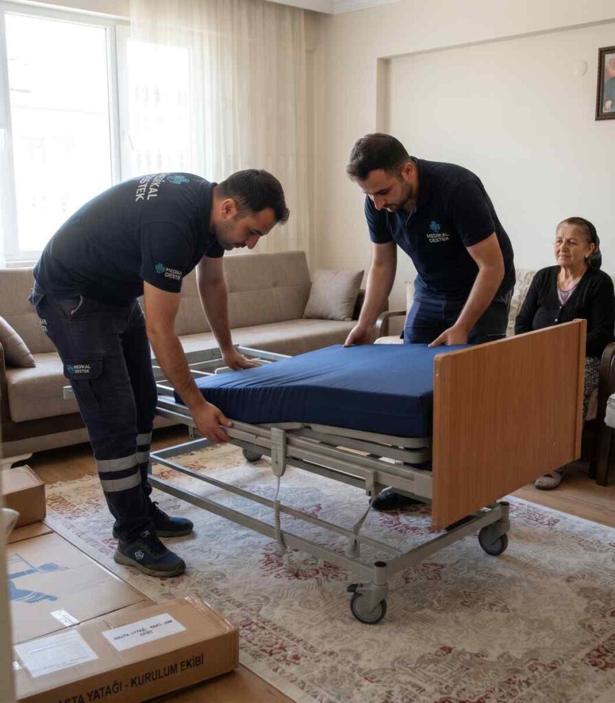 Hastaneden taburcu öncesinde evde hasta yatağı ve bakım odasının hazırlanması