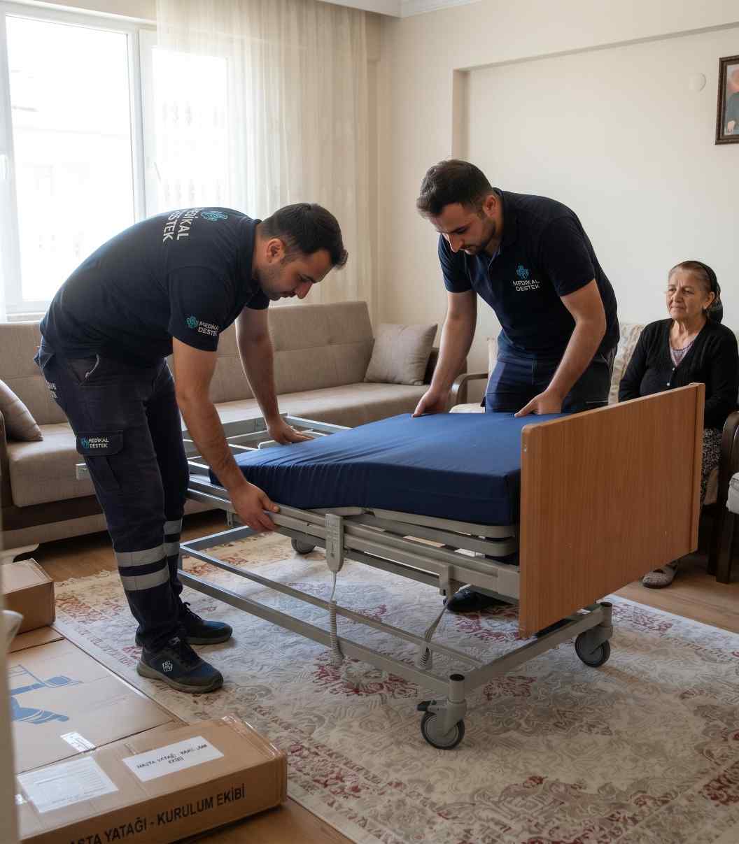 Hastaneden taburcu öncesinde evde hasta yatağı ve bakım odasının hazırlanması